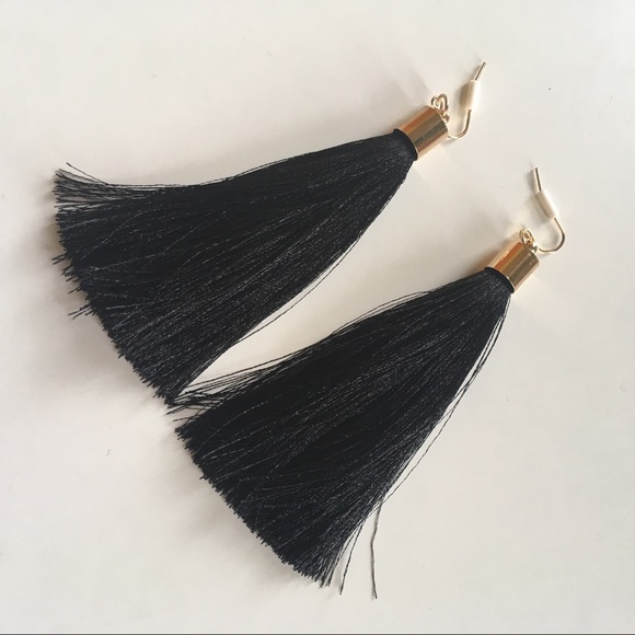 Adia Kibur Jewelry - NEW Adia Kibur Black Tassel earrings